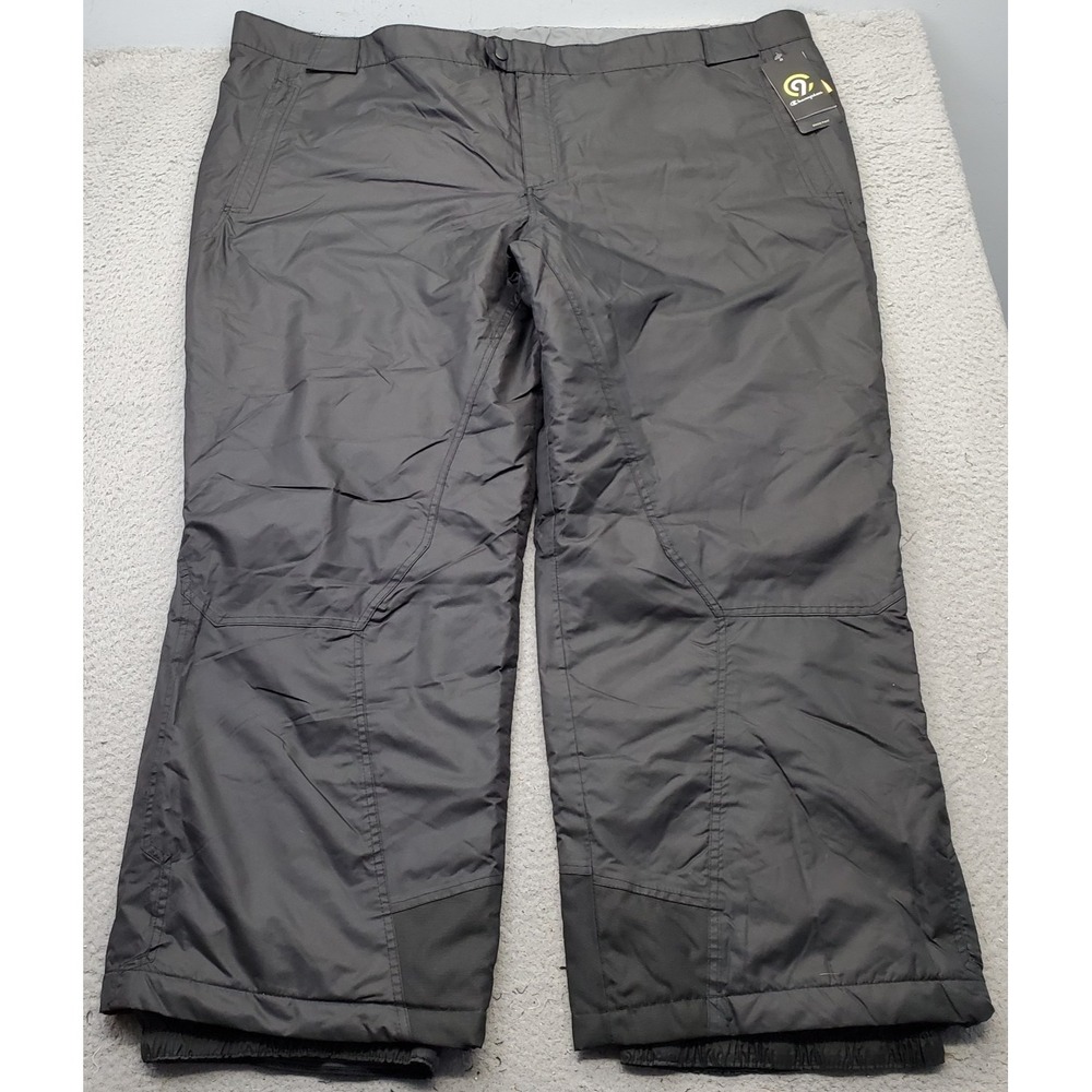 Champion Snow Pants Mens Big 4XB Gray Lined Ski Outerwear Fiber Fill Tapered Leg